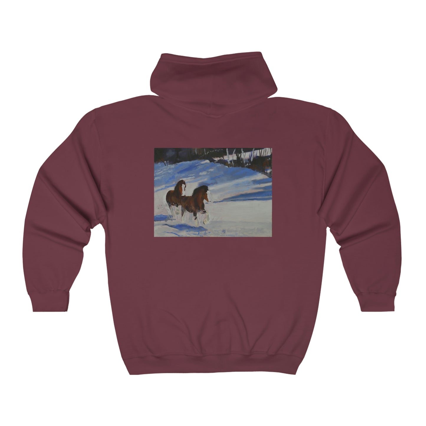 Clydes In Snow - Unisex Heavy Blend™ Full Zip Hooded Sweatshirt