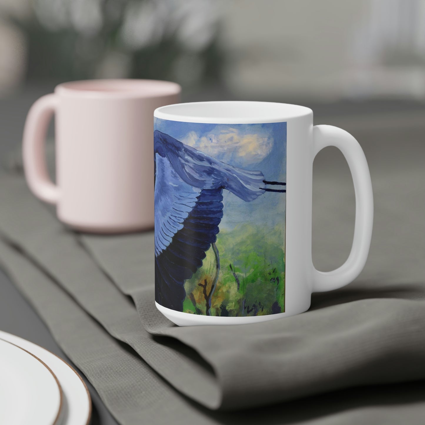 Blue Heron - Ceramic Mugs (11oz\15oz\20oz)