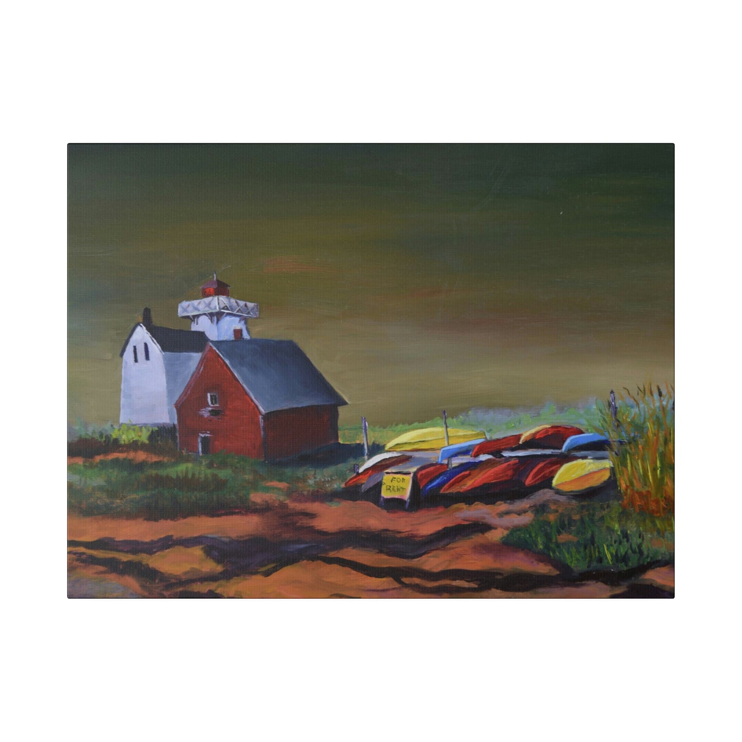 Kayaks For Rent - Matte Canvas, Stretched, 0.75"