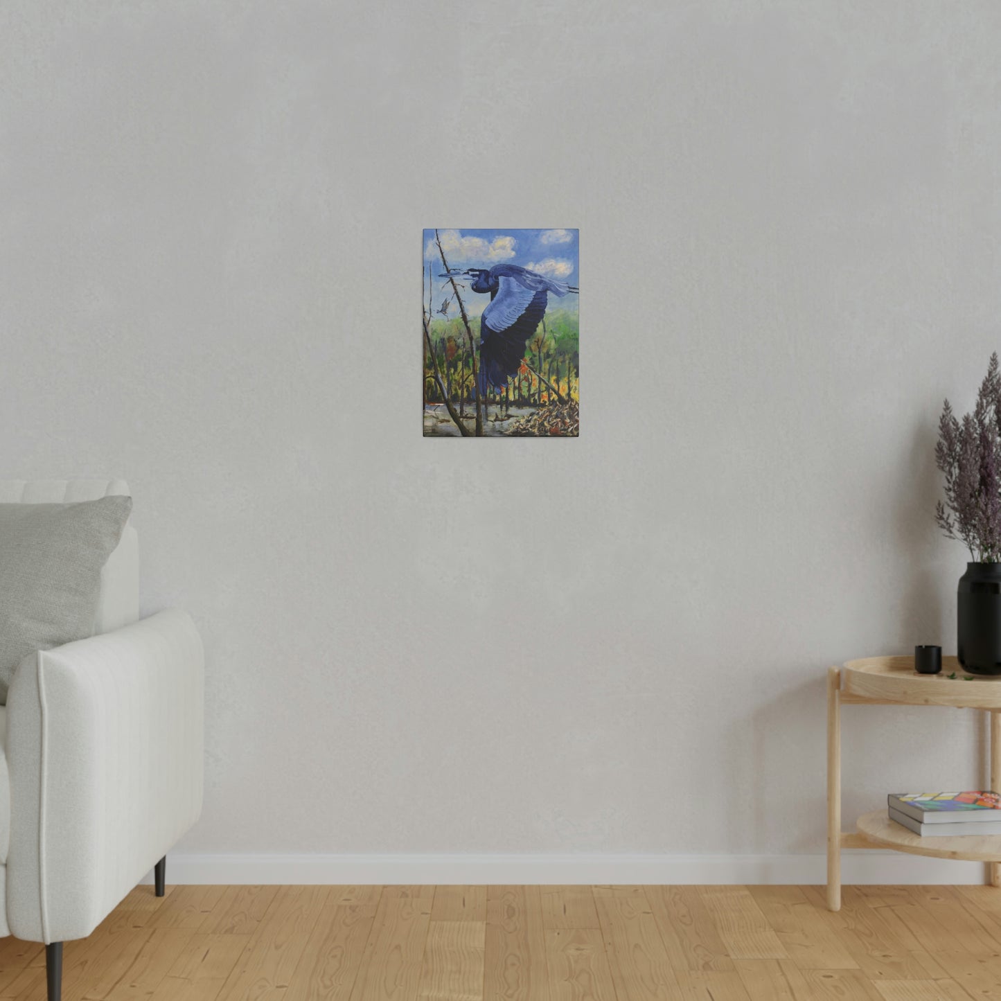 Blue Heron - Matte Canvas, Stretched, 0.75"