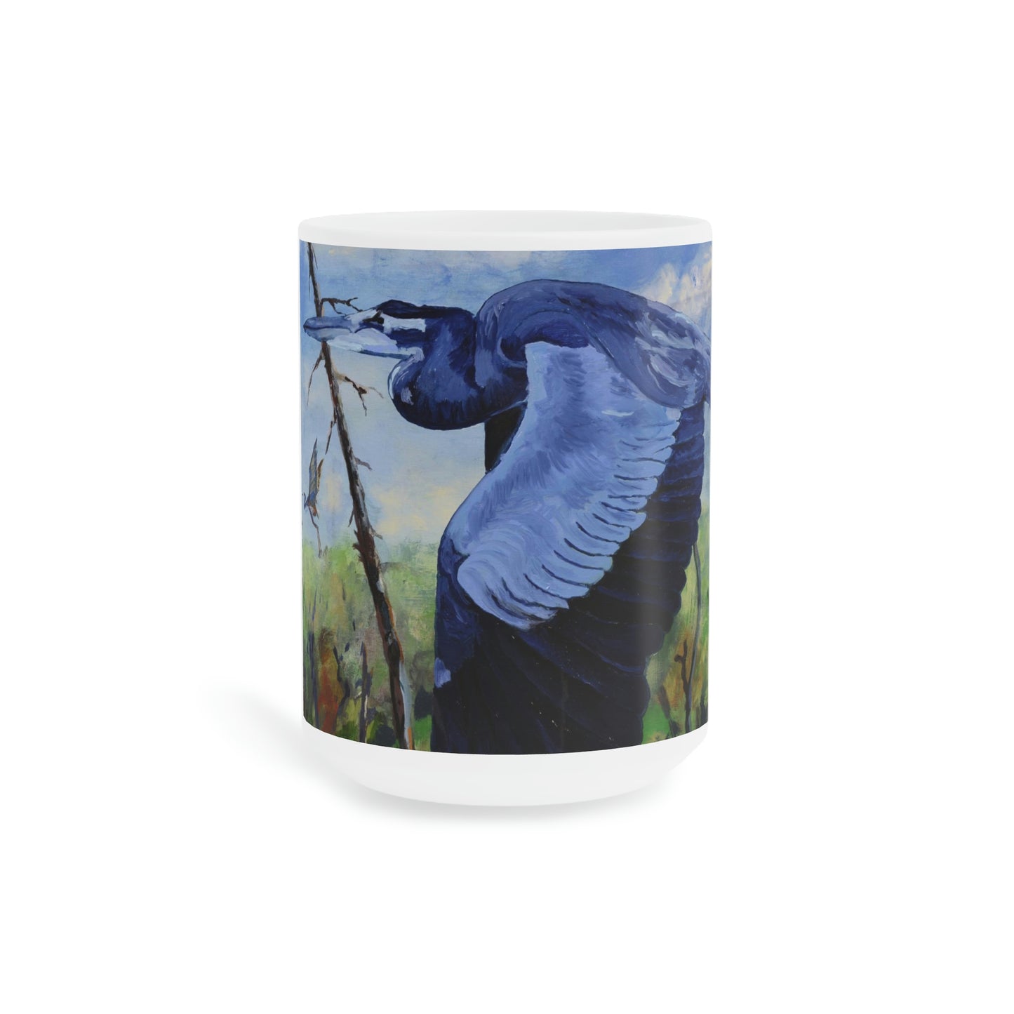 Blue Heron - Ceramic Mugs (11oz\15oz\20oz)