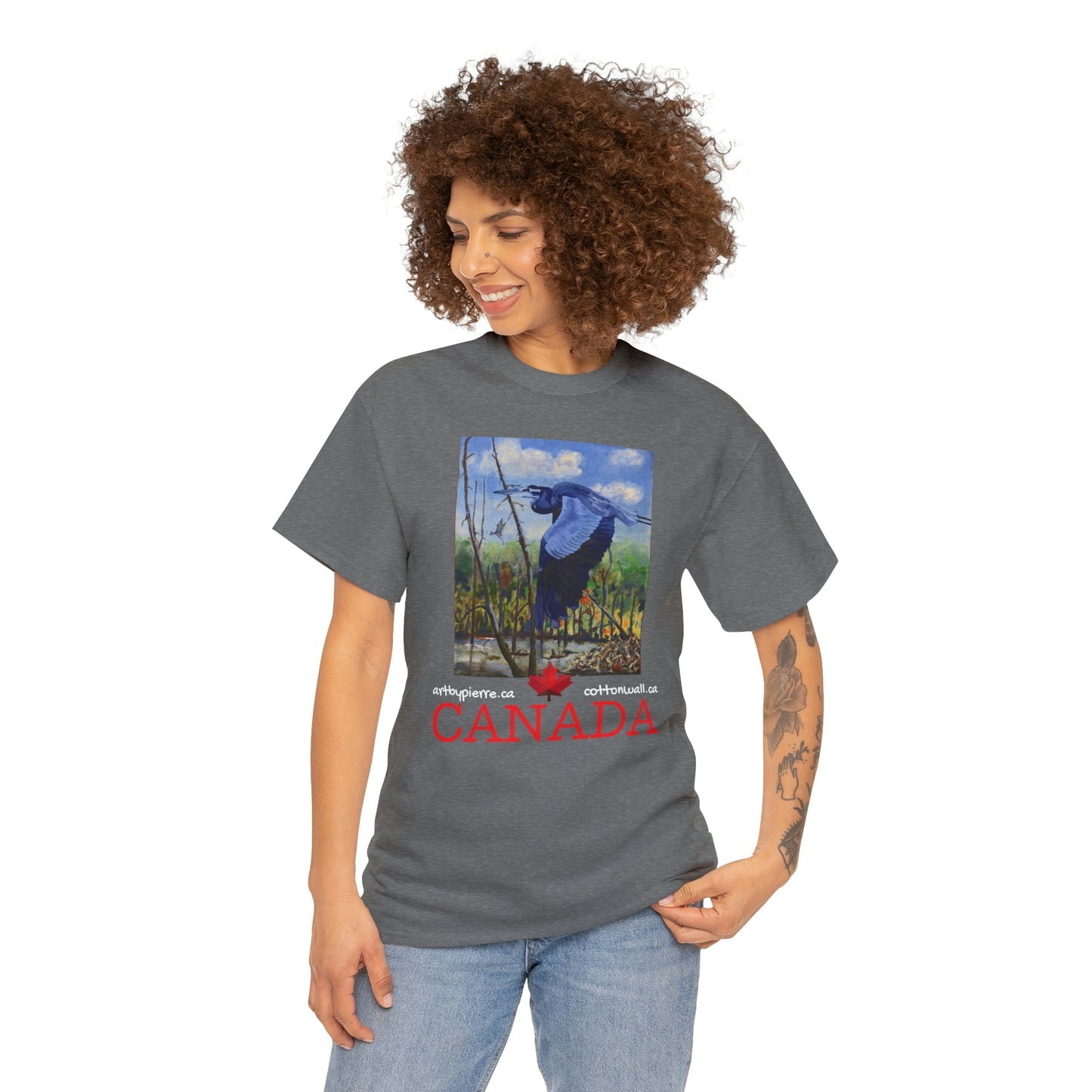 Blue Heron - Unisex Heavy Cotton Tee