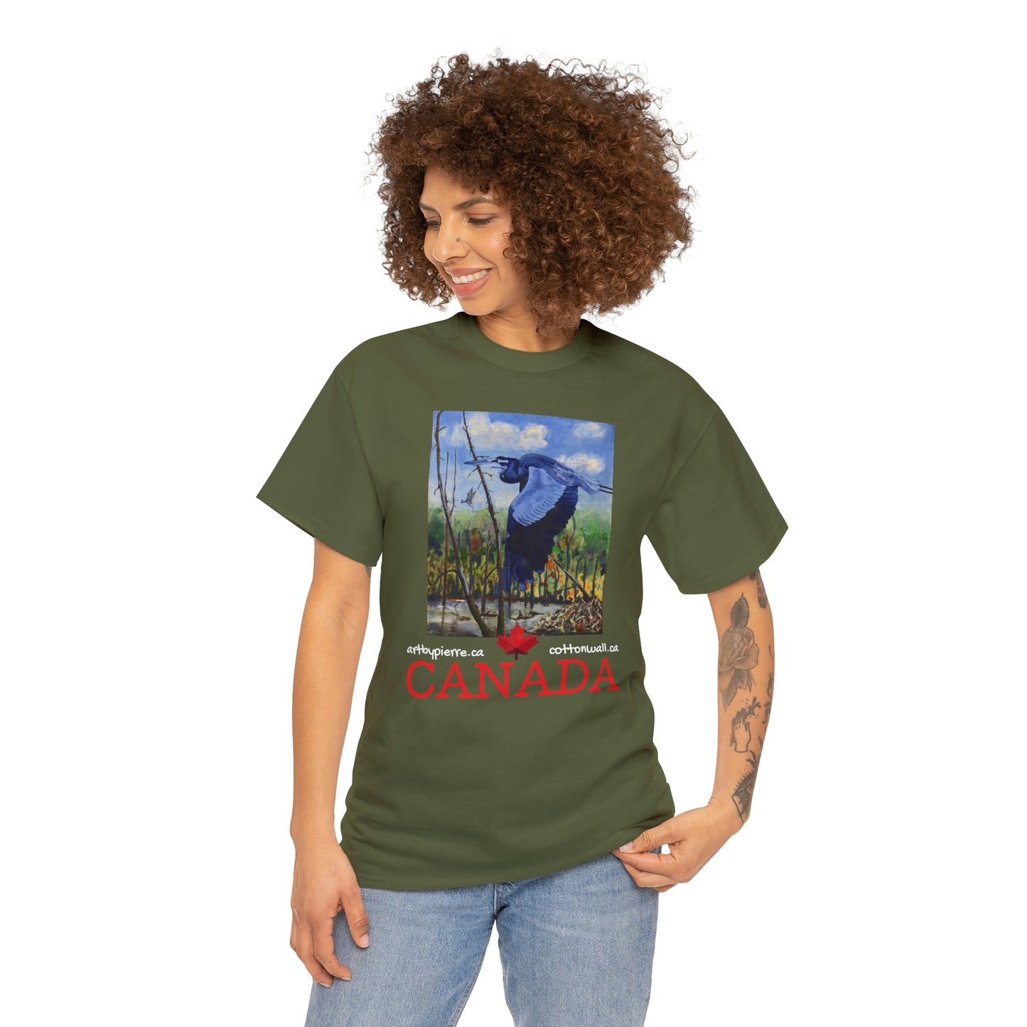 Blue Heron - Unisex Heavy Cotton Tee