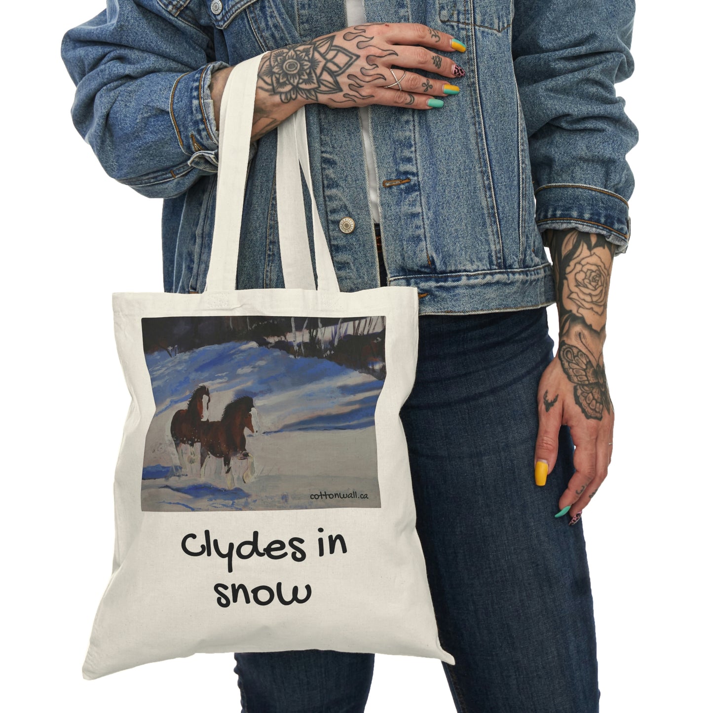 Clydes In Snow - Natural Tote Bag
