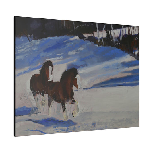 Clydes in Snow - Matte Canvas, Stretched, 0.75"