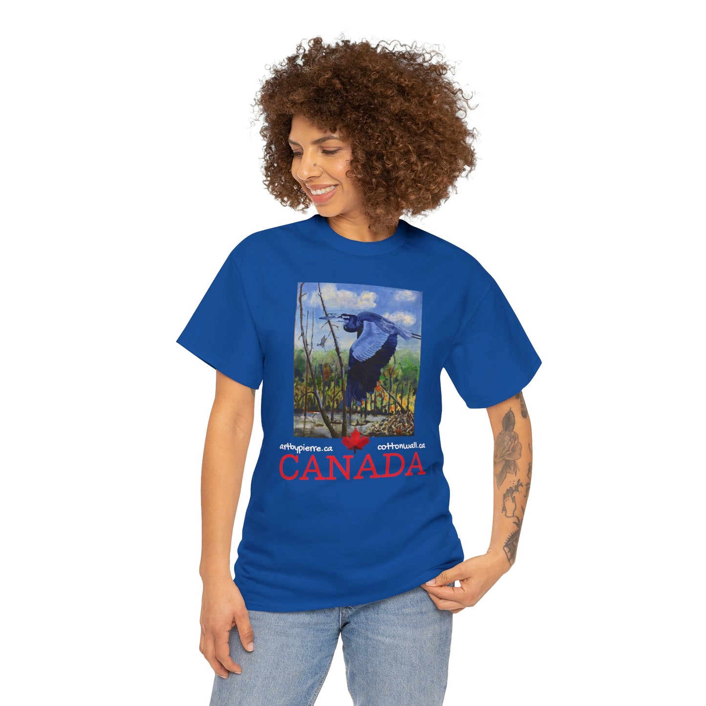 Blue Heron - Unisex Heavy Cotton Tee