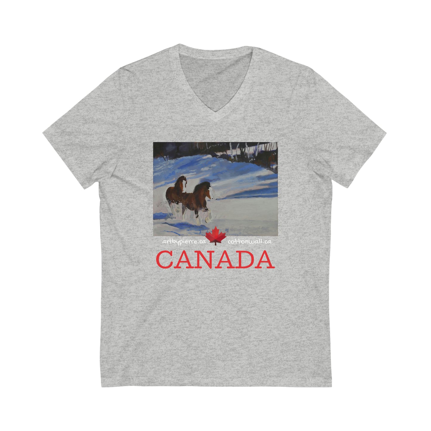 Clydes In Snow - V-Neck T-shirt