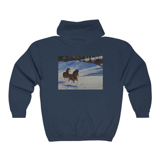 Clydes In Snow - Unisex Heavy Blend™ Full Zip Hooded Sweatshirt