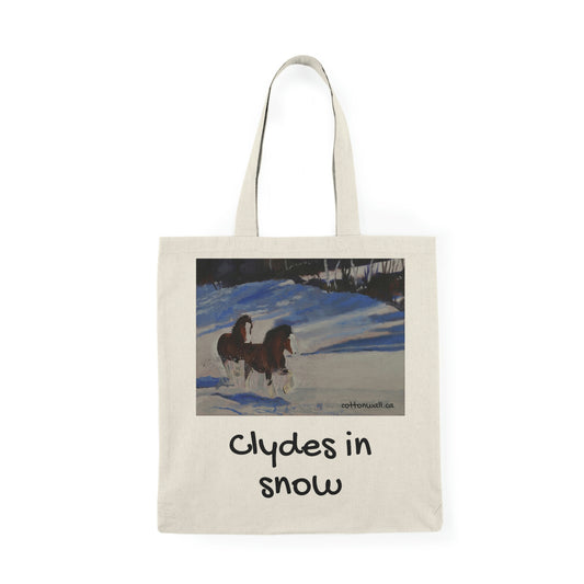 Clydes In Snow - Natural Tote Bag