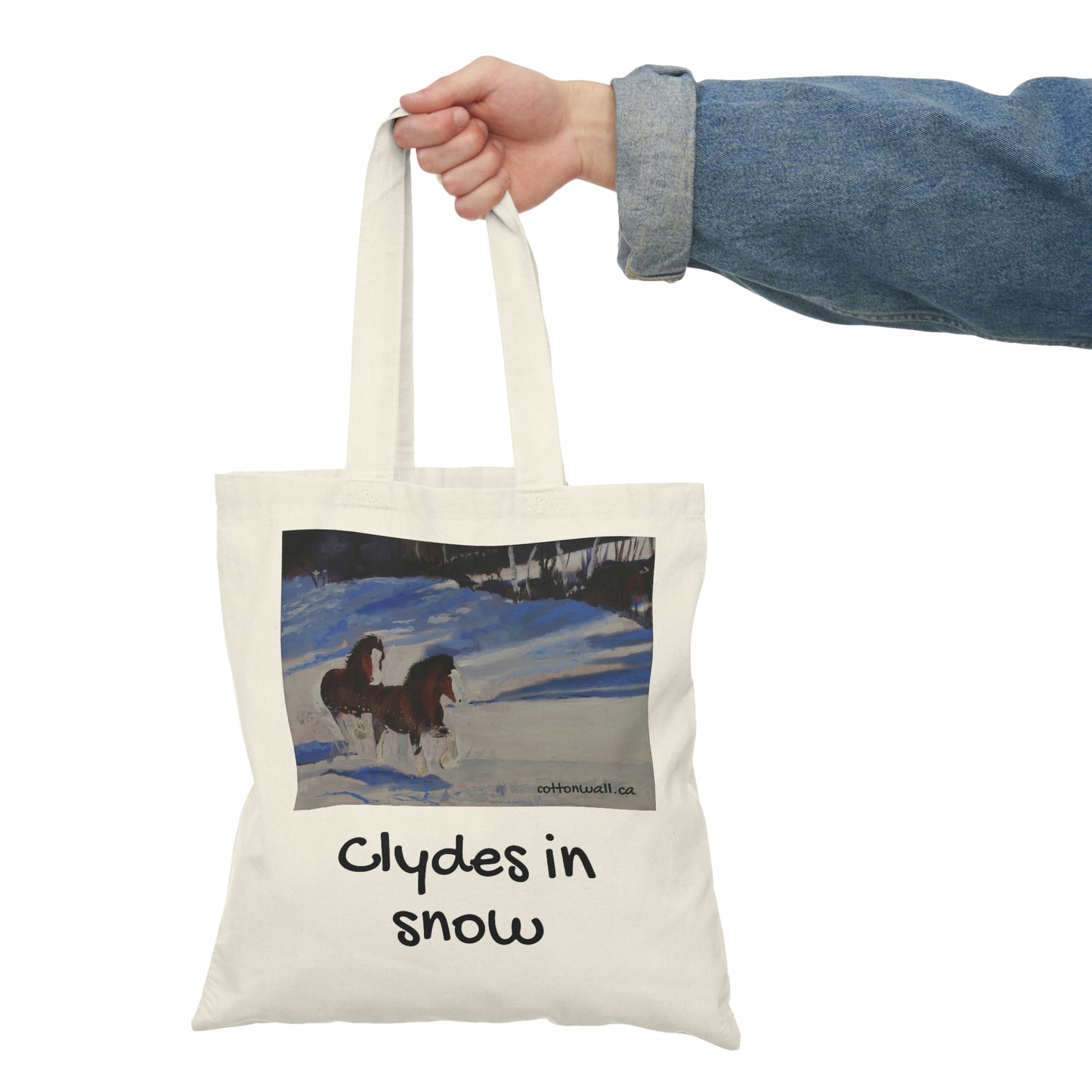 Clydes In Snow - Natural Tote Bag