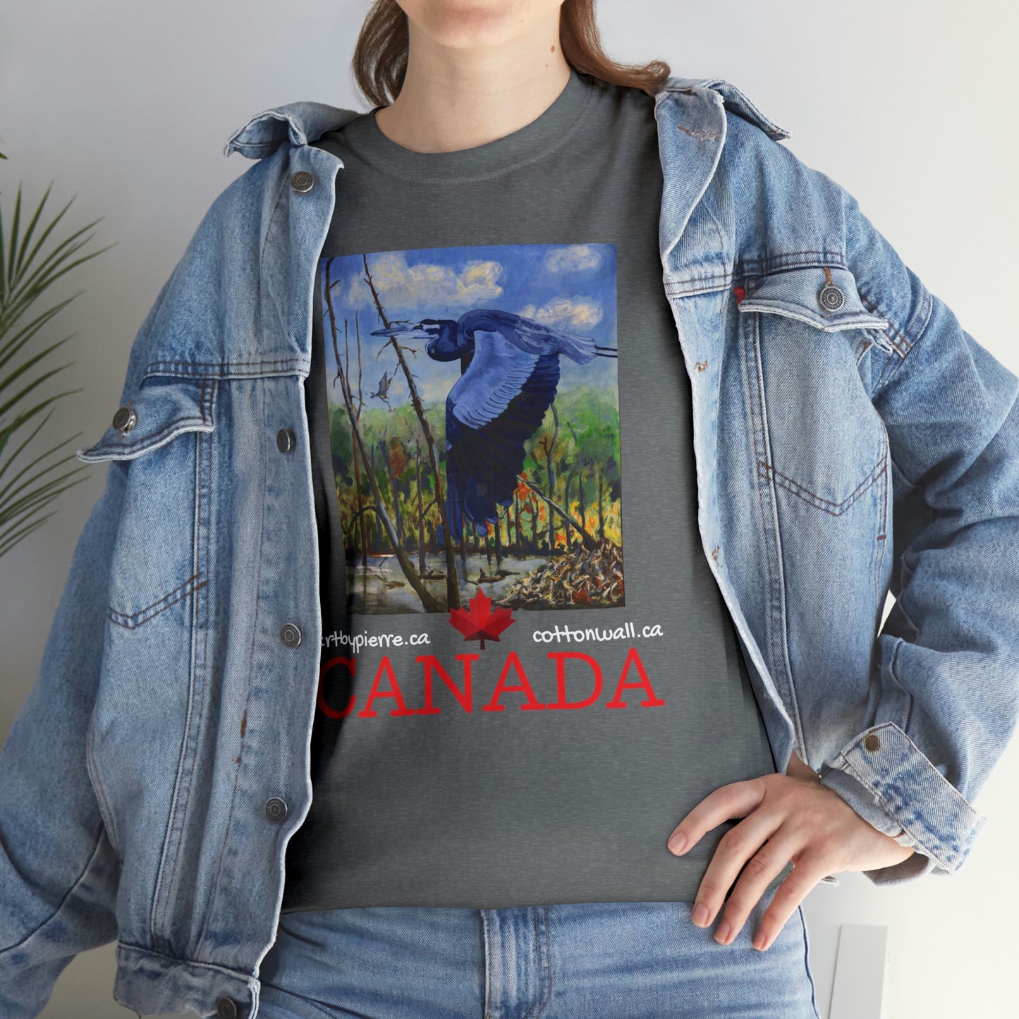 Blue Heron - Unisex Heavy Cotton Tee